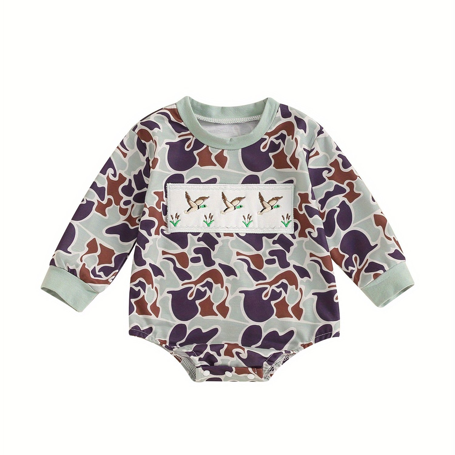 Baby Boys Autumn Romper Infant Long Sleeve Crew Neck Duck - Temu | Temu Affiliate Program