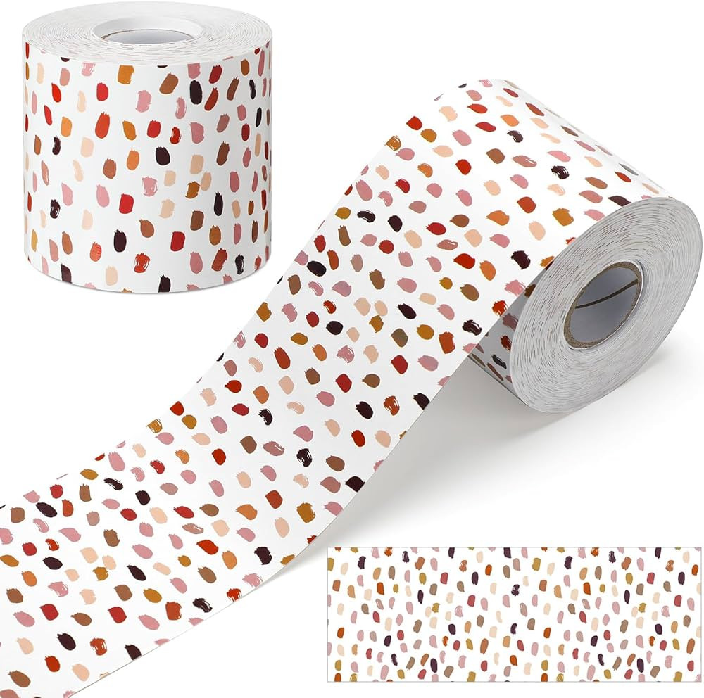 Zonon 65 Feet Bulletin Board Borders Dots Decorative Bulletin Border Rolled Blackboard Straight W... | Amazon (US)