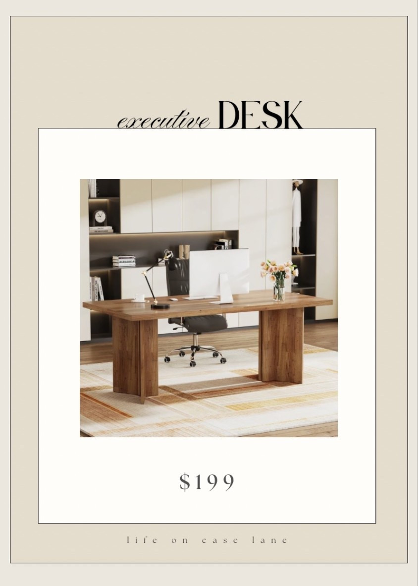Executive desk under $200. Home office desk. Wooden desk 

#LTKHome #LTKSaleAlert