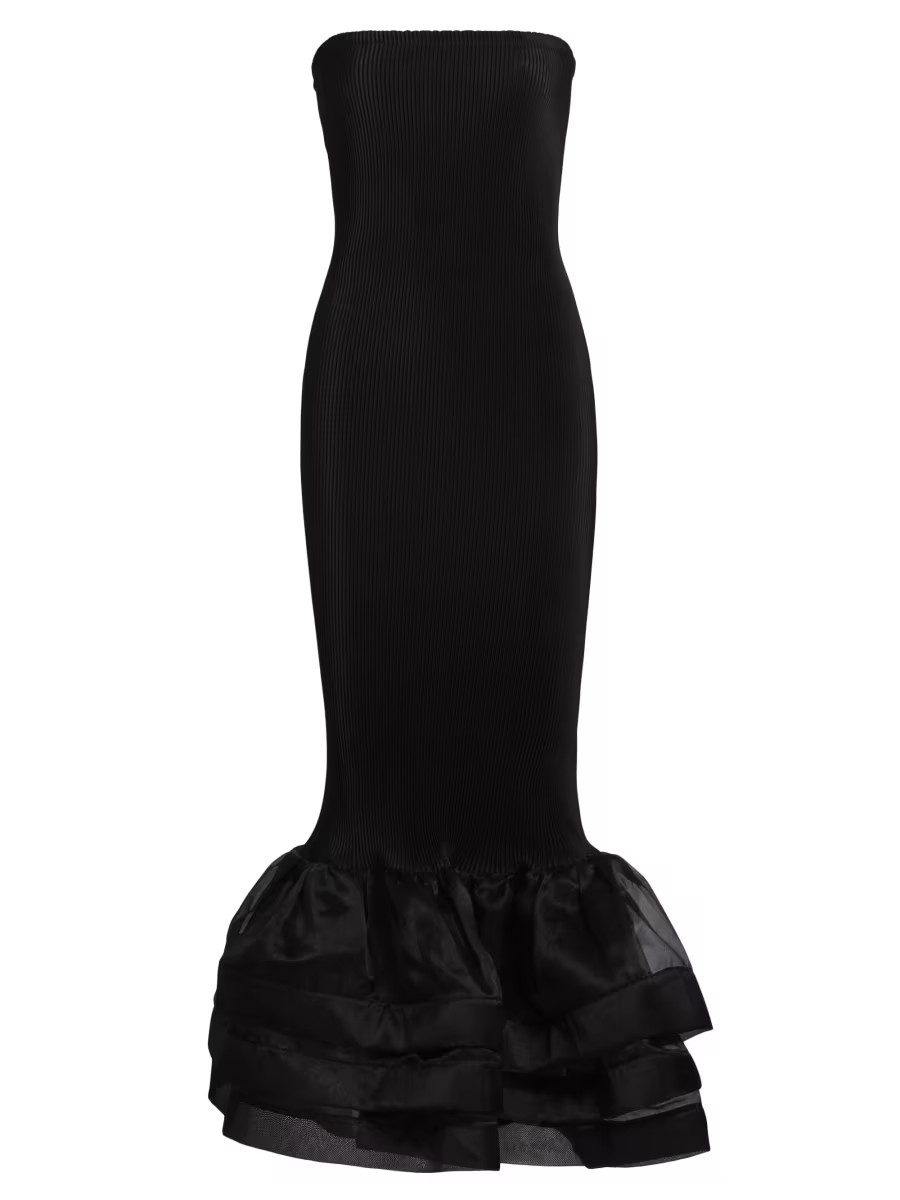 La Fete Ramblas Ruffled Strapless Maxi Dress | Saks Fifth Avenue