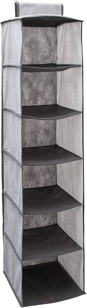 Simplify 6 Shelf Hanging Closet Organizer, Space Saver, Sweater & Clothing Shelves, Breathable Ma... | Amazon (US)