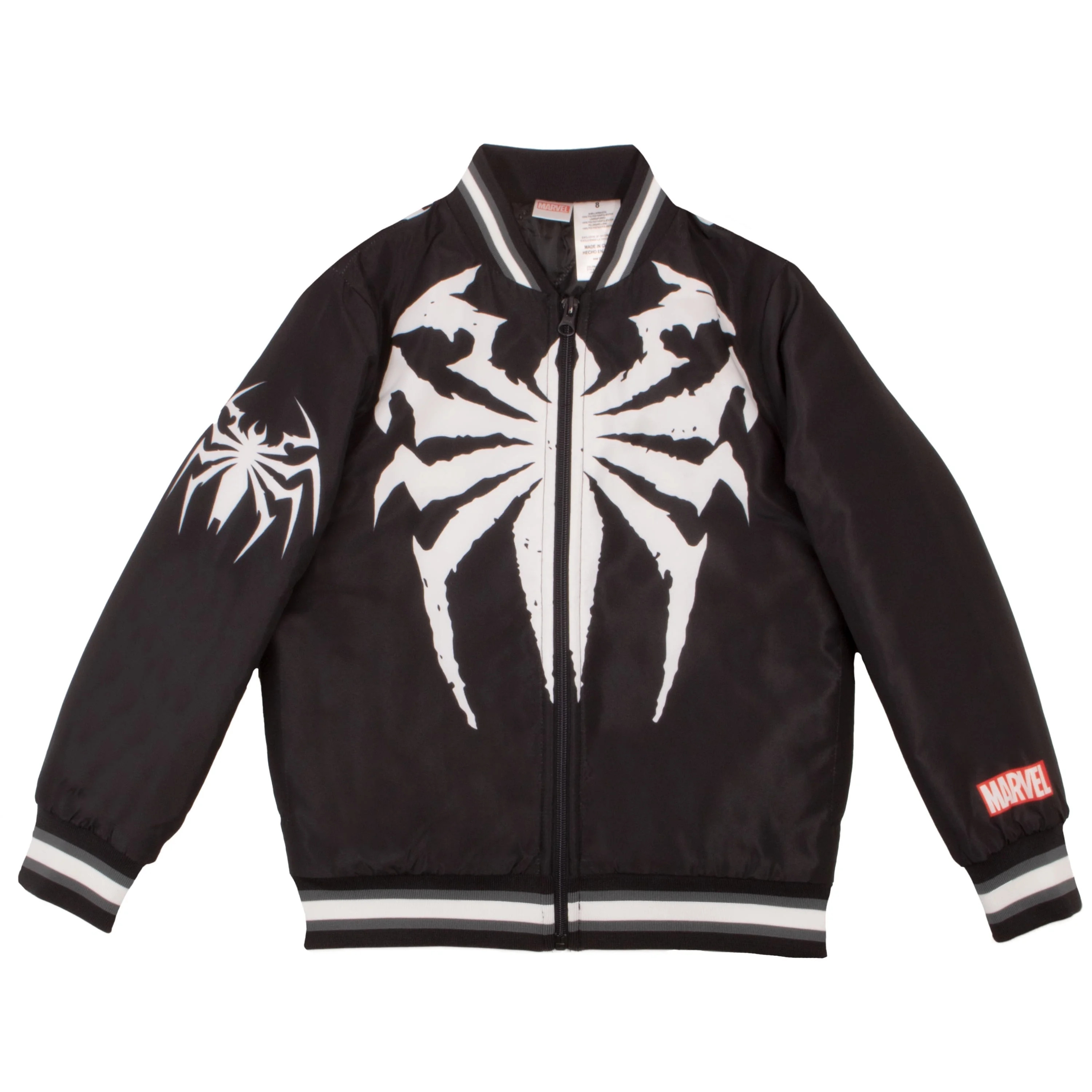 Marvel Venom Varsity Bomber Jackets for Boys Venom Logo Graphic Print Boys Lightweight Varsity Ja... | Walmart (US)