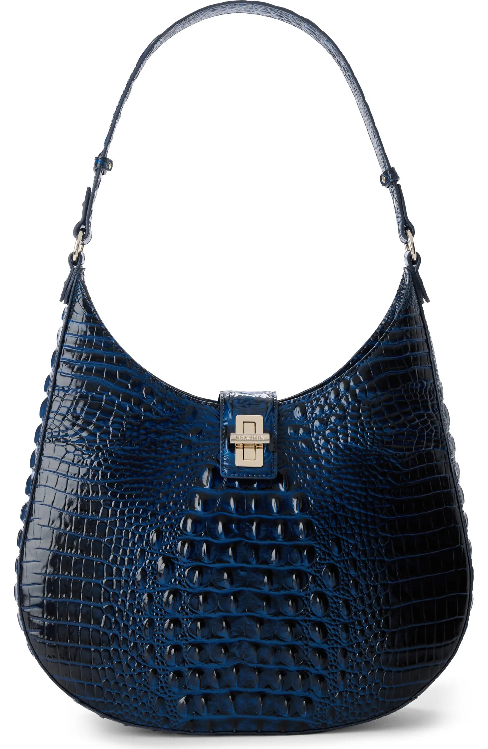 Fallon Croc Embossed Leather Shoulder Bag | Nordstrom