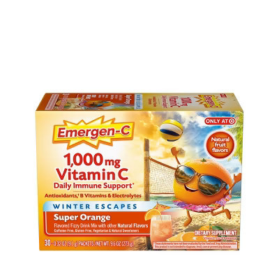 Emergen-C Winter Escapes Vitamin Powder - Super Orange - 30ct | Target