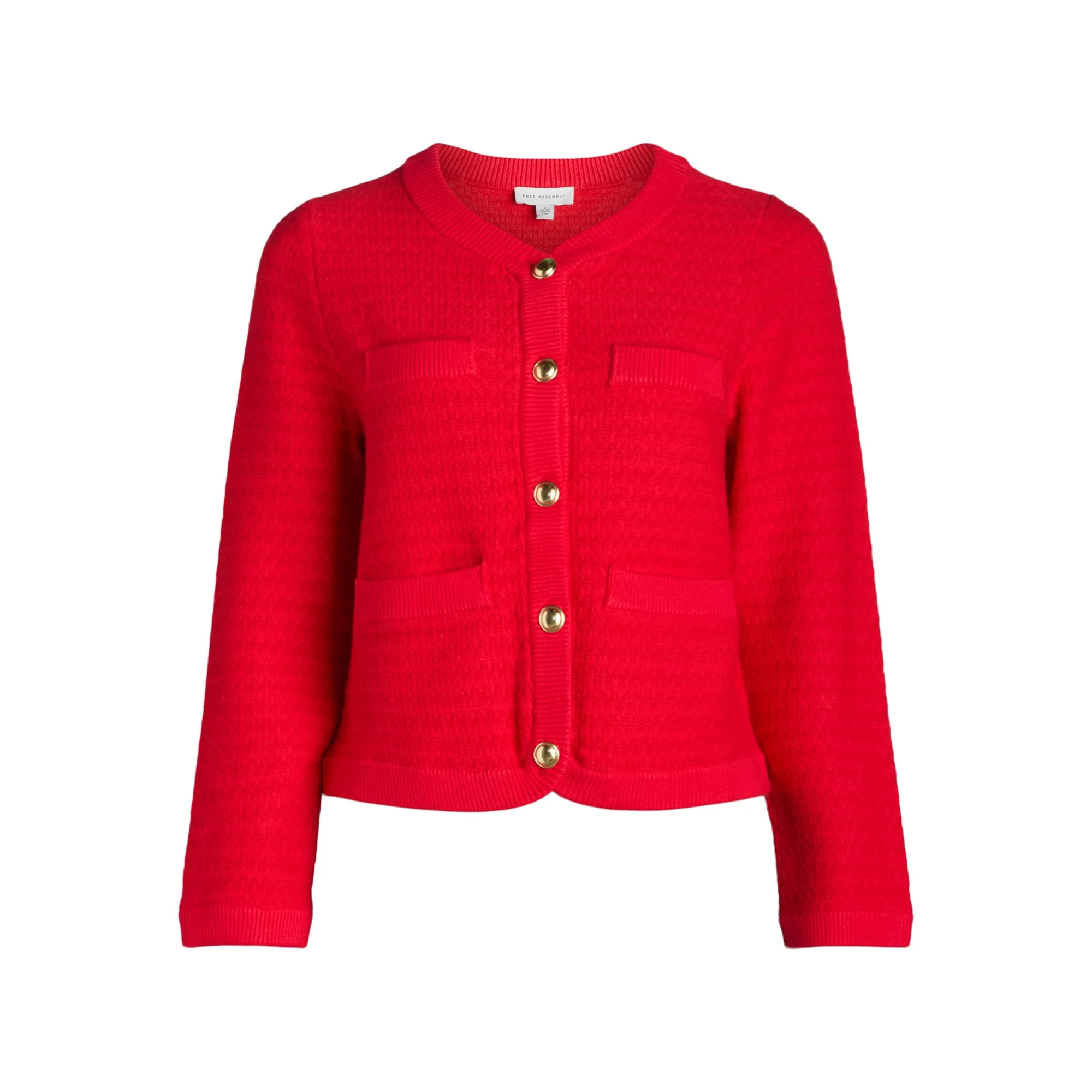 Free Assembly Women’s and Women 's Plus Welt Pocket Cardigan Sweater, Lightweight, Sizes XS-4X | Walmart (US)