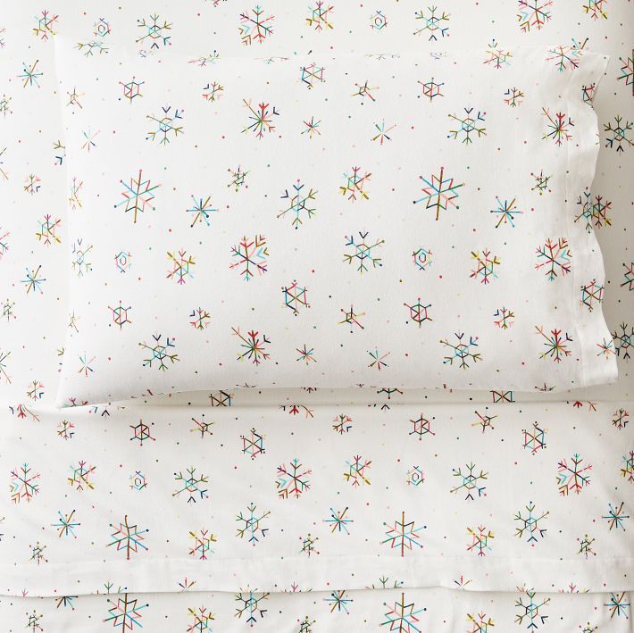 Rainbow Snowflake Flannel Sheet Set | West Elm (US)