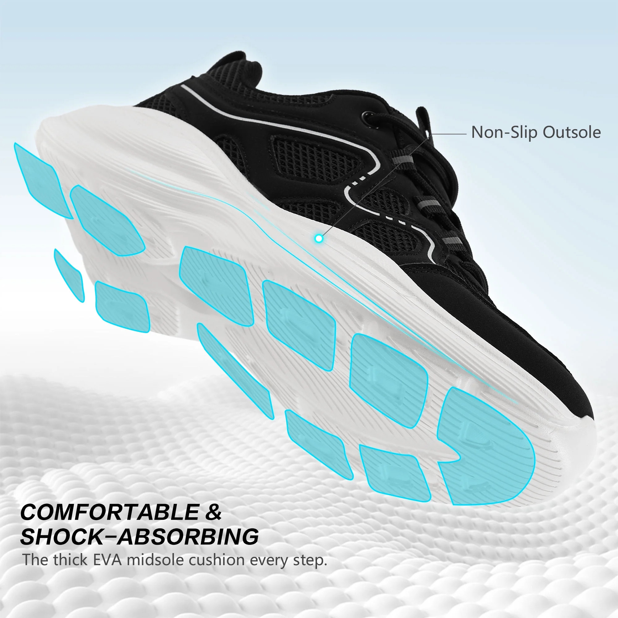 Ecetana Walking Shoes for Women Casual Sneakers Breathable Running Shoes | Walmart (US)