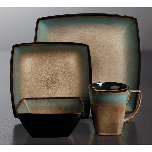 Gibson Tequesta Stoneware Dinnerware Set - Service for 4 | Wayfair North America