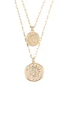 Natalie B Jewelry x REVOLVE Lomour Double Coin Necklace in Gold from Revolve.com | Revolve Clothing (Global)