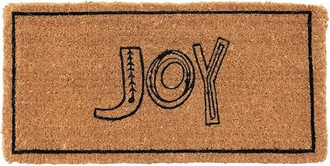 Creative Co-Op Natural Coir "Joy" Doormat | Amazon (US)