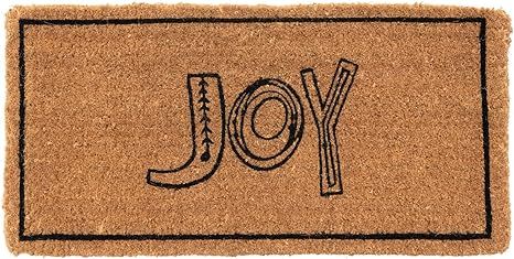 Creative Co-Op Natural Coir "Joy" Doormat | Amazon (US)