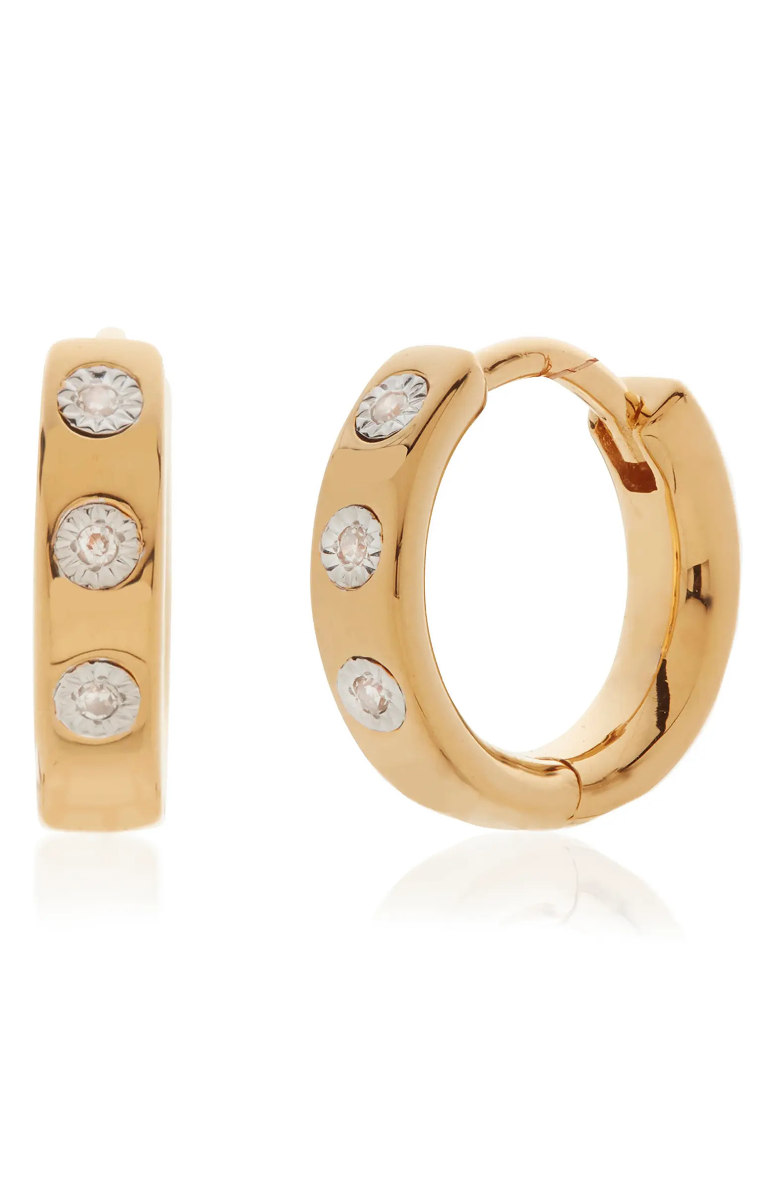 Monica Vinader Fiji Diamond Huggie Hoop Earrings | Nordstromrack | Nordstrom Rack