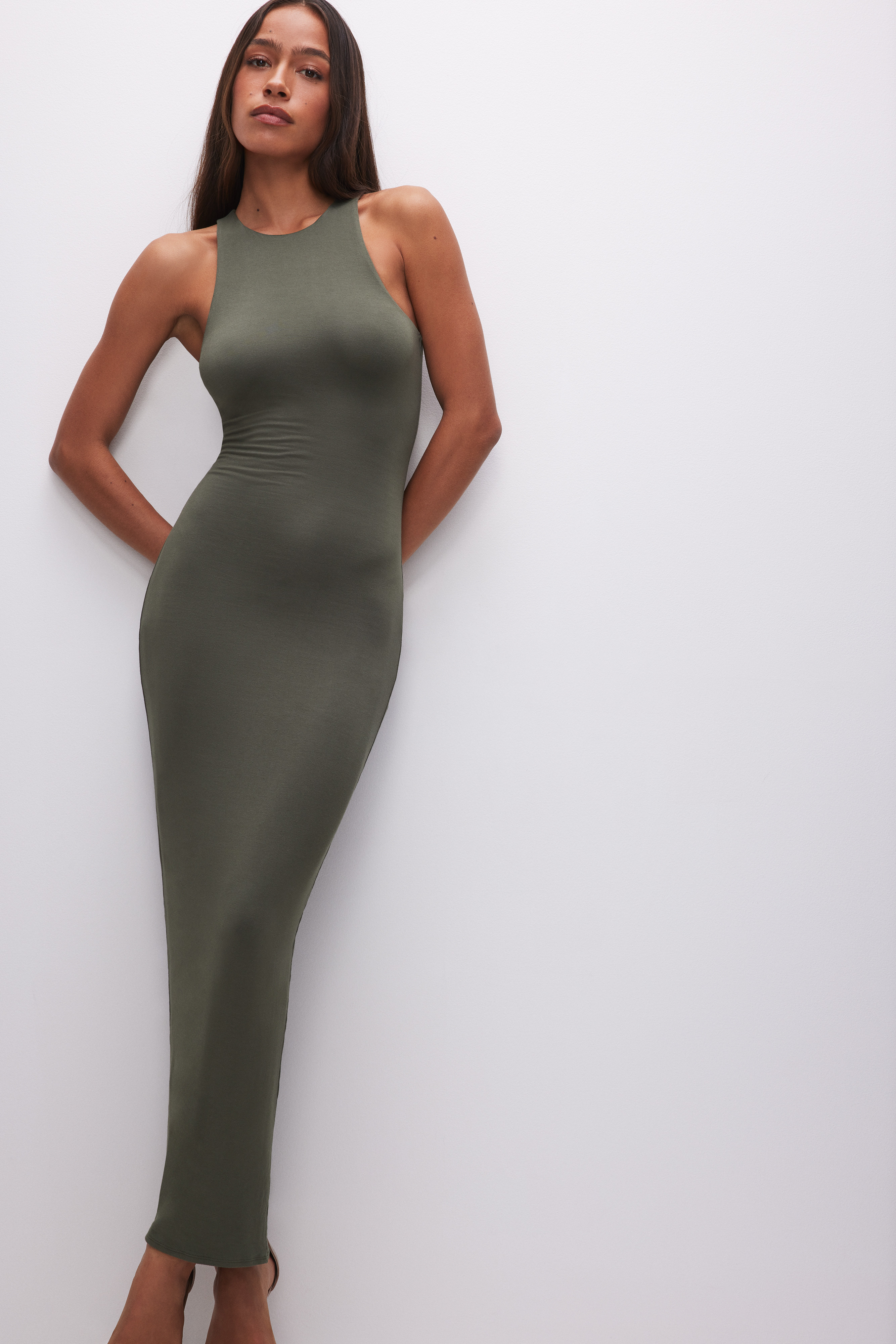 SUPER STRETCH TANK MAXI DRESS | FATIGUE001 - GOOD AMERICAN | Good American