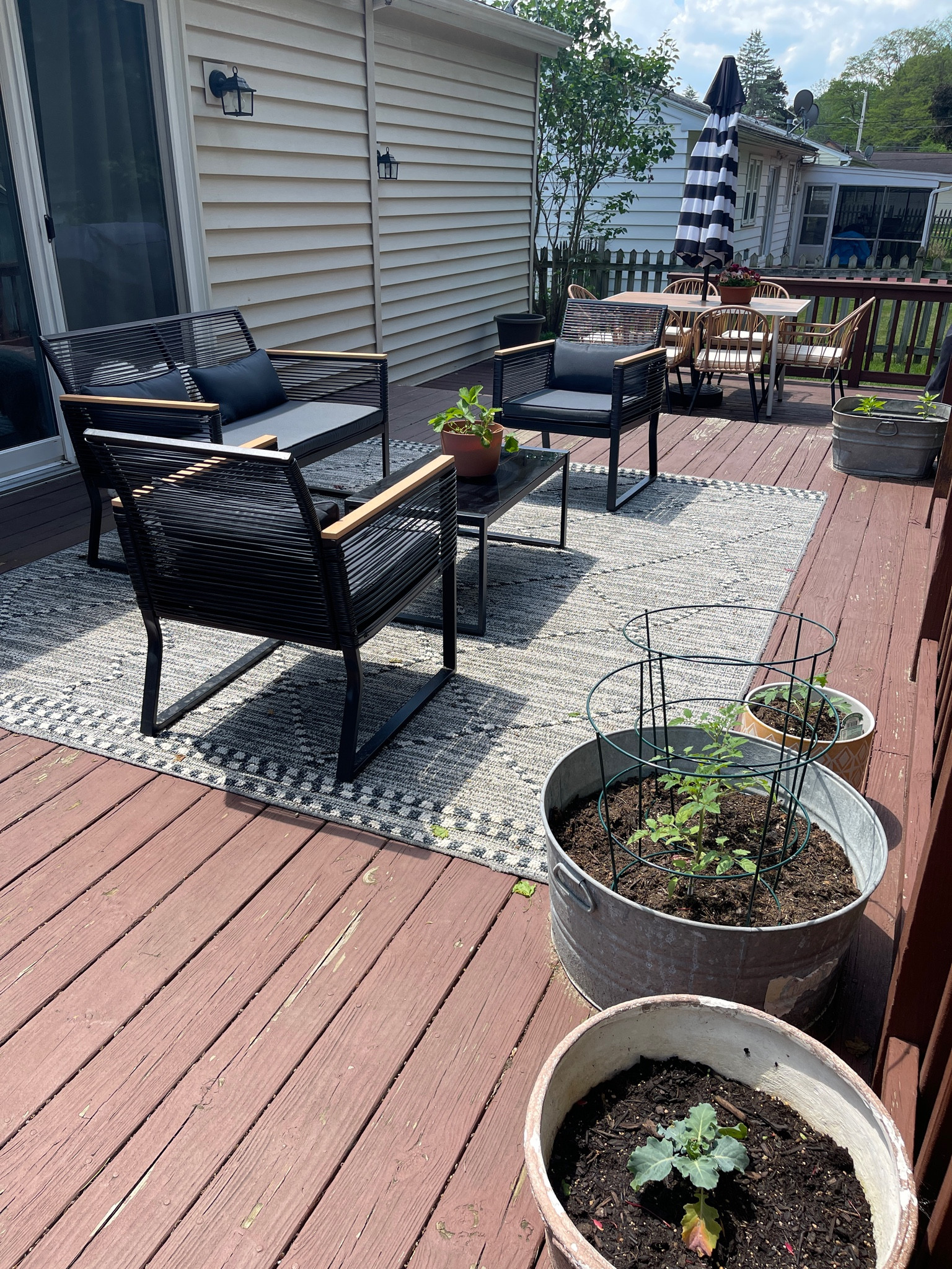 Love this view on our deck of our seating area and dining area



#LTKStyleTip #LTKHome #LTKSeasonal