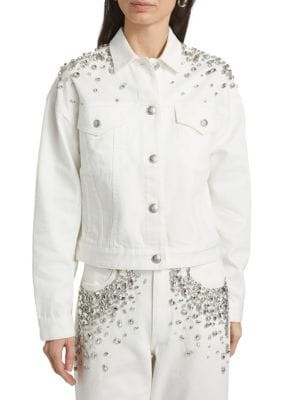 Elsa Embellished Cotton Denim Jacket | Saks Fifth Avenue OFF 5TH