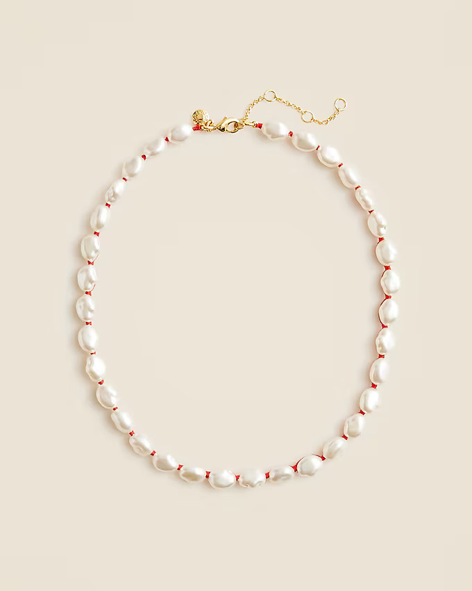 Rope-tied pearl necklace | J. Crew US