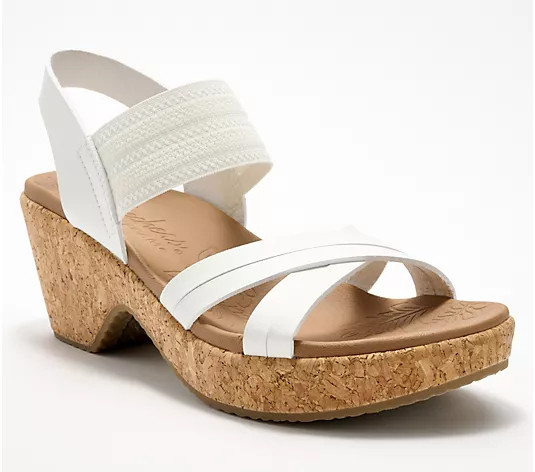 Make Your Selection: Skechers Cali Brystol Vegan Slingback Wedge Sandals - Night Skies | QVC