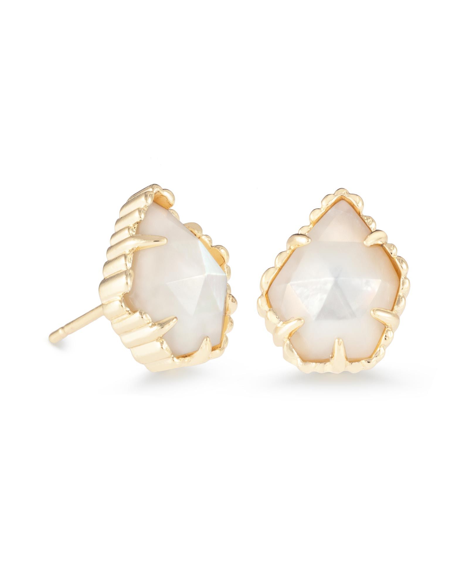 Tessa Stud Earrings in Ivory Pearl | Kendra Scott