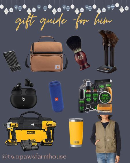 Gift guide - for him! Christmas gift ideas for the man in your life all from Amazon! Everything from tools, to Carhartt wear, beard and hair care and speakers! 

#LTKsalealert #LTKGiftGuide #LTKmens