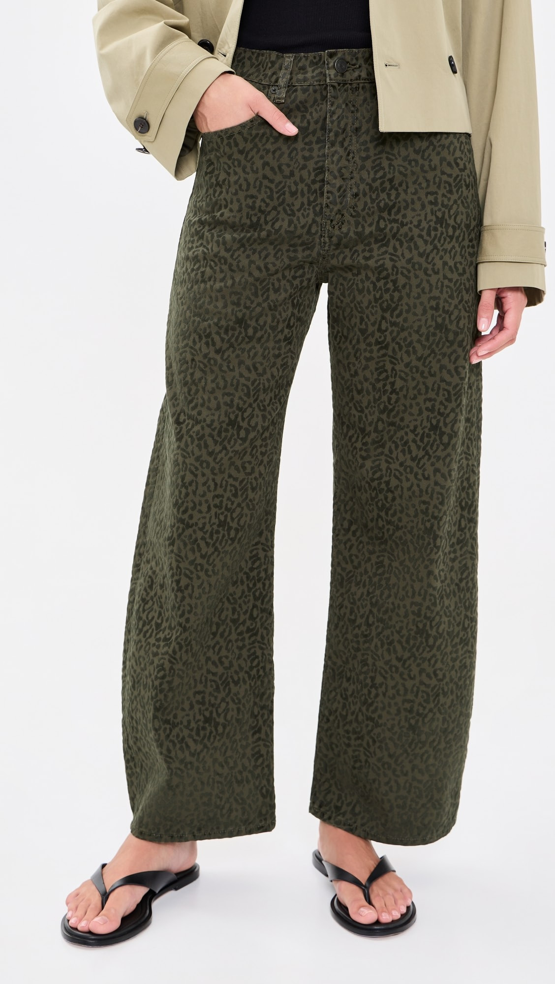 The Bow Crop Flocked Jeans | Shopbop