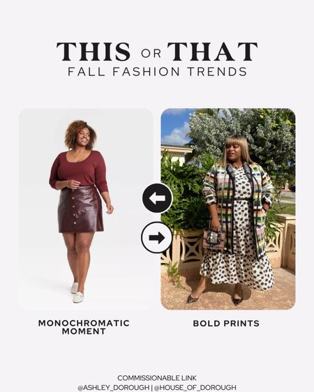 This or That: Fall Fashion Trends — monochromatic vs. print mixing from Target (print mixing image inspired pieces) 

#LTKstyletip #LTKplussize #LTKSeasonal