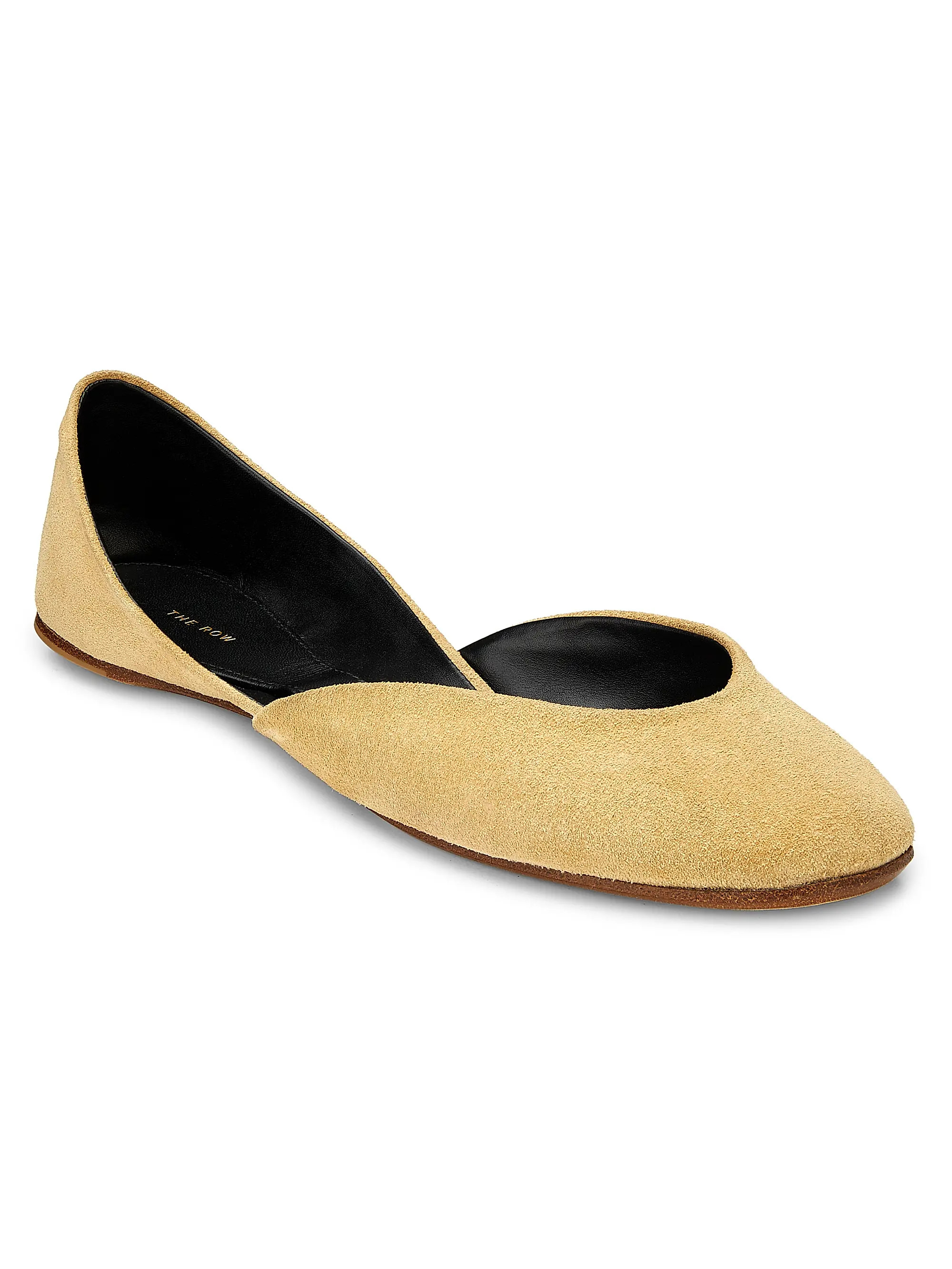 The Row Gemma Suede Ballet Flats | Saks Fifth Avenue | Saks Fifth Avenue