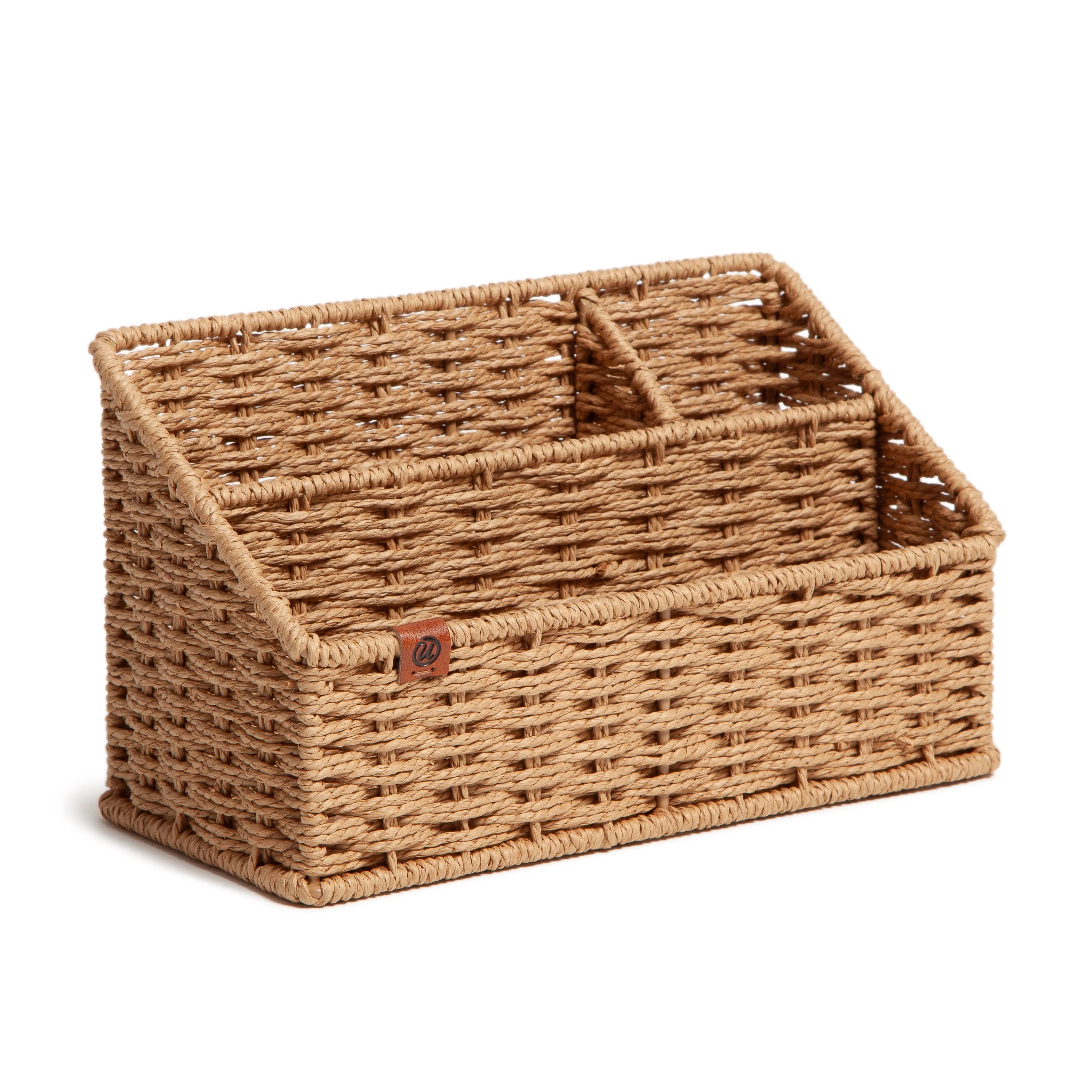 U Brands Woven Desktop Organizer, 10.2" x  4.9" x 5.7", Boho Chic, Brown | Walmart (US)