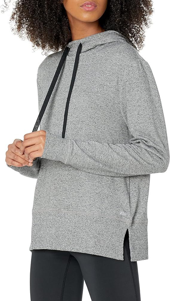 Amazon Essentials Women's Studio Terry Long-Sleeve Convertible Hood Shirt | Amazon (US)