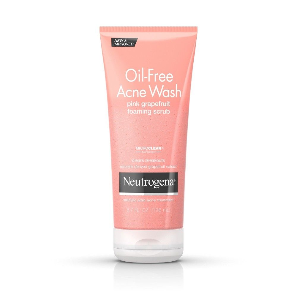 Neutrogena Oil-Free Acne Wash Pink Grapefruit Foaming Scrub - 6.7oz | Target