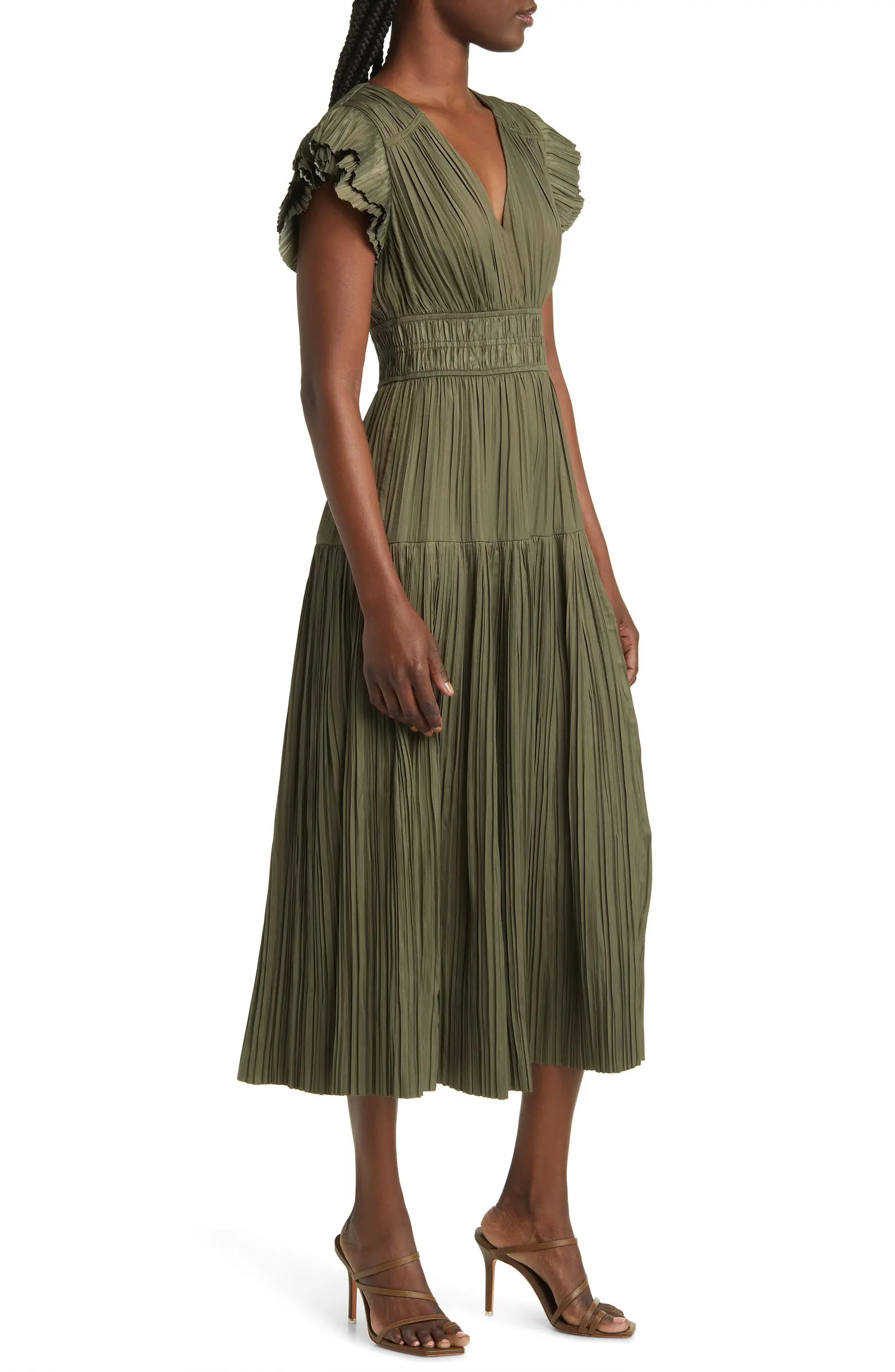Plissé Midi Dress | Nordstrom