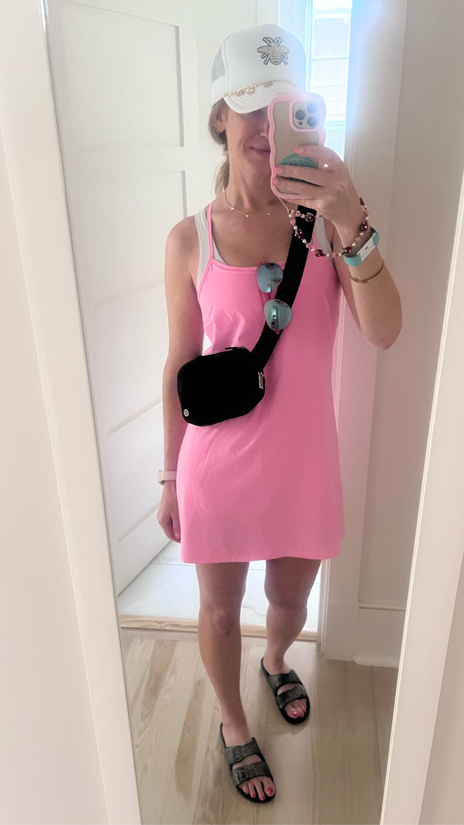 I wore this pink athletic dress from Target sooo many times this summer! It has built in shorts with pockets and isn’t too tight or sticky. 

#LTKActive #LTKFitness #LTKSeasonal