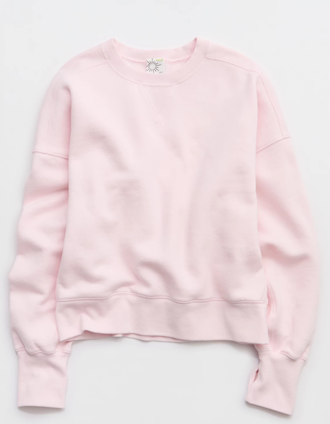 New + Matching Set OFFLINE By Aerie Cloud Fleece Classic Crewneck Sweatshirt | Aerie