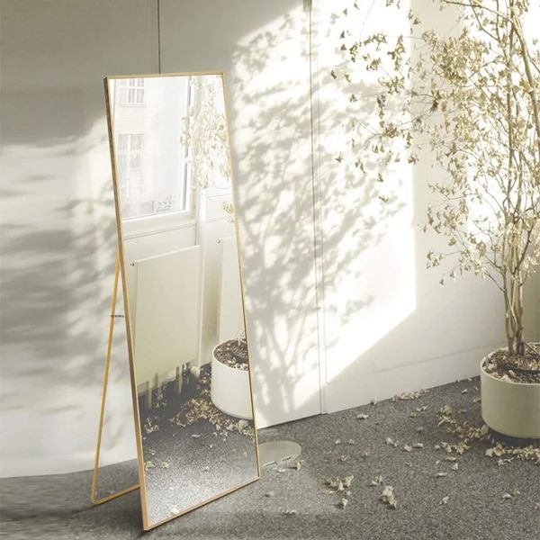 Full Length Mirror Floor Mirror Hanging Standing Or Leaning, 59" X 15.7" | Wayfair North America
