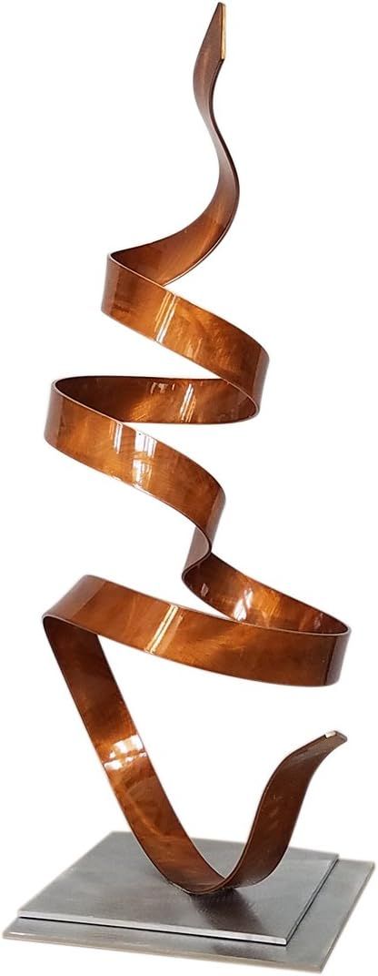 Statements2000 Copper Modern Metal Art, Contemporary Centerpiece - Abstract Mantel, Desk, Table o... | Amazon (US)