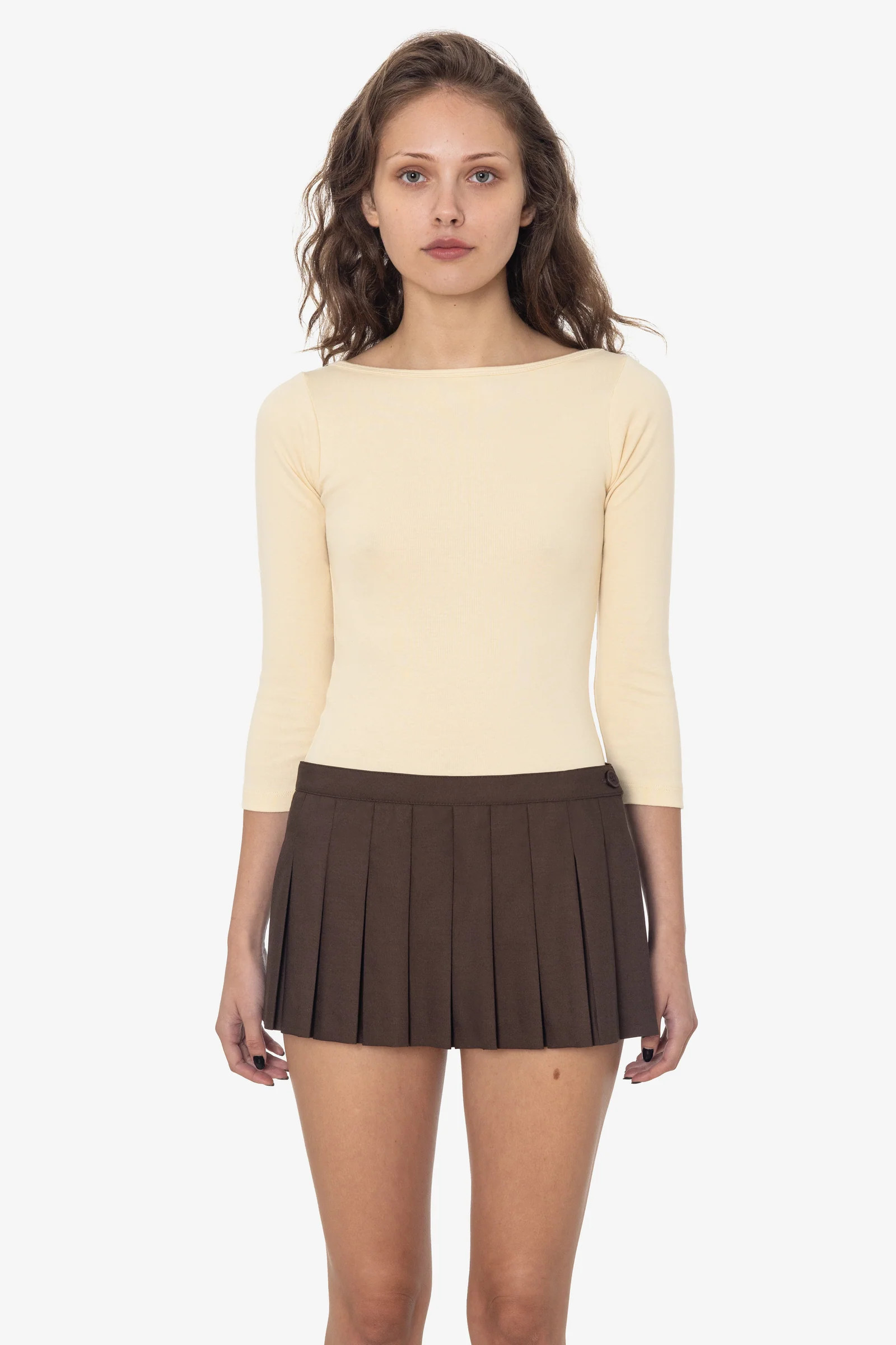 RPR301 - Micro Mini Box Pleat Wrap Skirt | Los Angeles Apparel