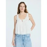 Scoop Women's and Women's Plus Flowy Cotton Tank Top with Lace Trim, Sizes XS-4X | Walmart (US)