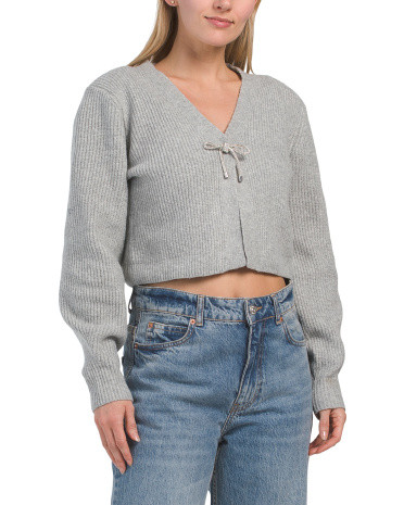 Long Sleeve Bow Cardigan | TJ Maxx