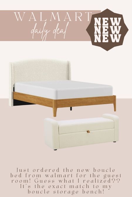 New Springwood boucle bed from walmart home! It’s the perfect match to my top selling boucle storage bench that just restocked! 

#LTKHome #LTKSeasonal #LTKSummerSales