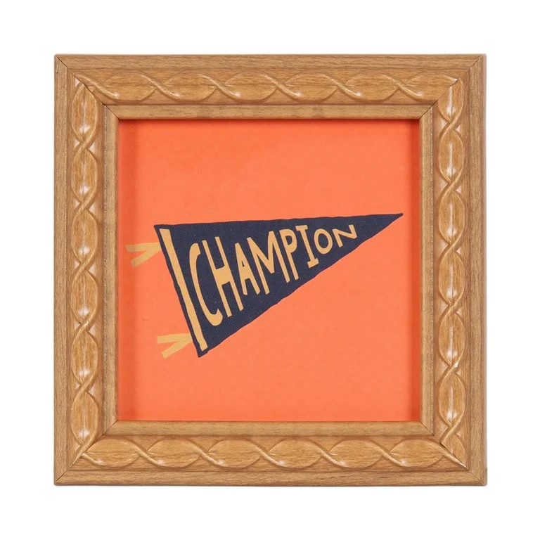 DesignOvation Champion Pennant 4" x 4" Magnetic Mini Art Print by The Creative Bunch Studio | Walmart (US)