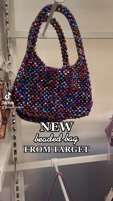 Cute new beaded handbag from Target! It also comes in pearl beads ✨🤍 this perfect for holiday outfits to add a pop of color! 

#LTKitbag #LTKHoliday #LTKunder50
