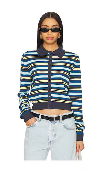 Awakening Cardigan in Navy Stripe | Revolve Clothing (Global)