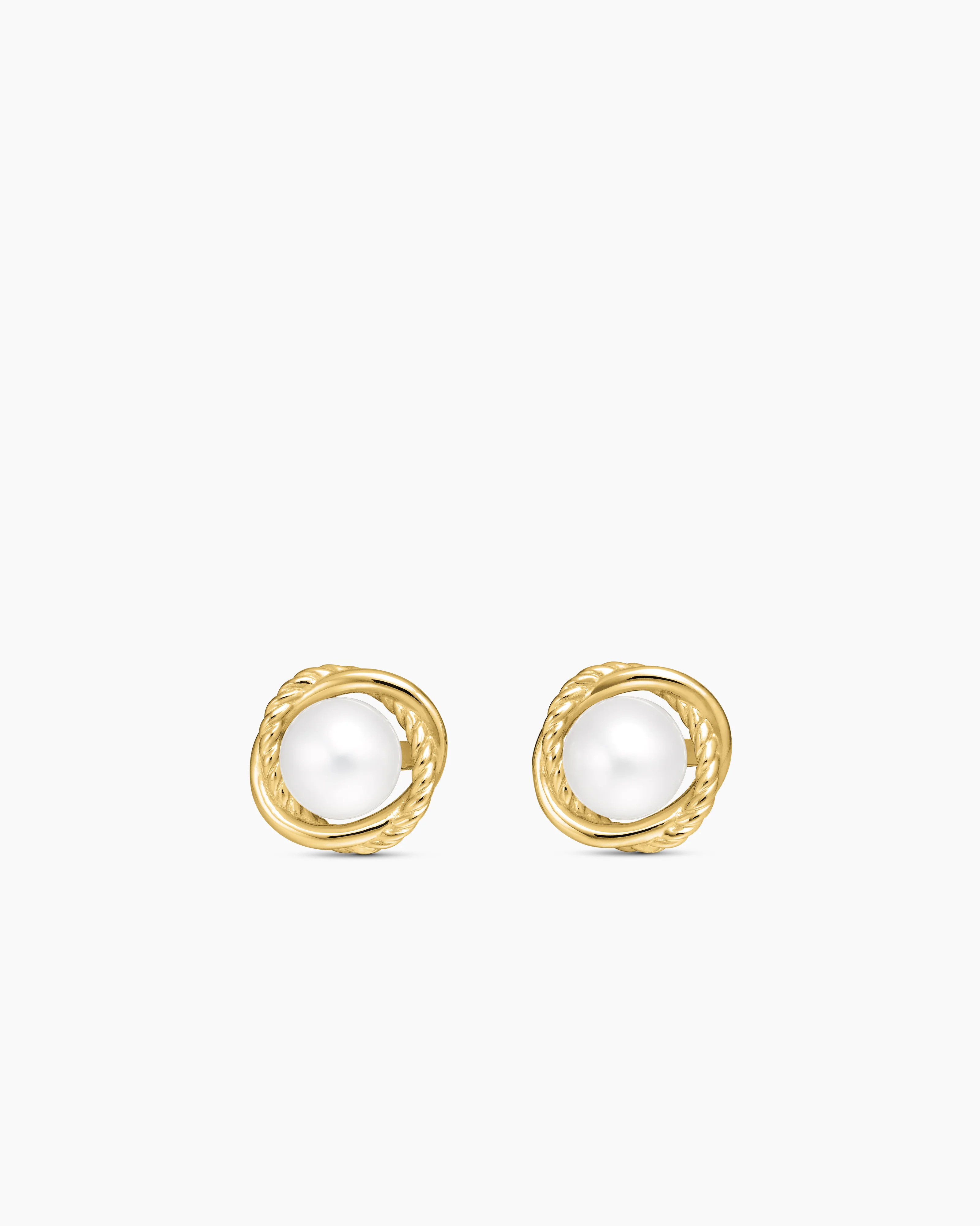 Crossover Infinity Pearl Stud Earrings | David Yurman