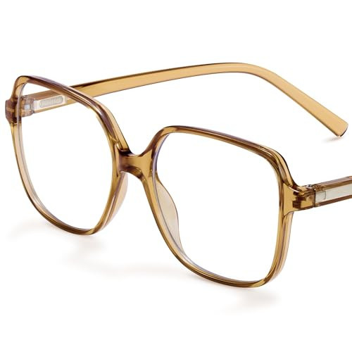 miyya Blue Light Blocking Glasses for Women, Blue Light Glasses for Women Oversized Fashion Glasses, Vintage Fake Glasses | Amazon (US)