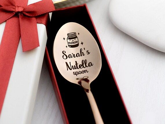 Gift for her  Nutella spoon with engraved name Custom coffee | Etsy | Etsy (US)