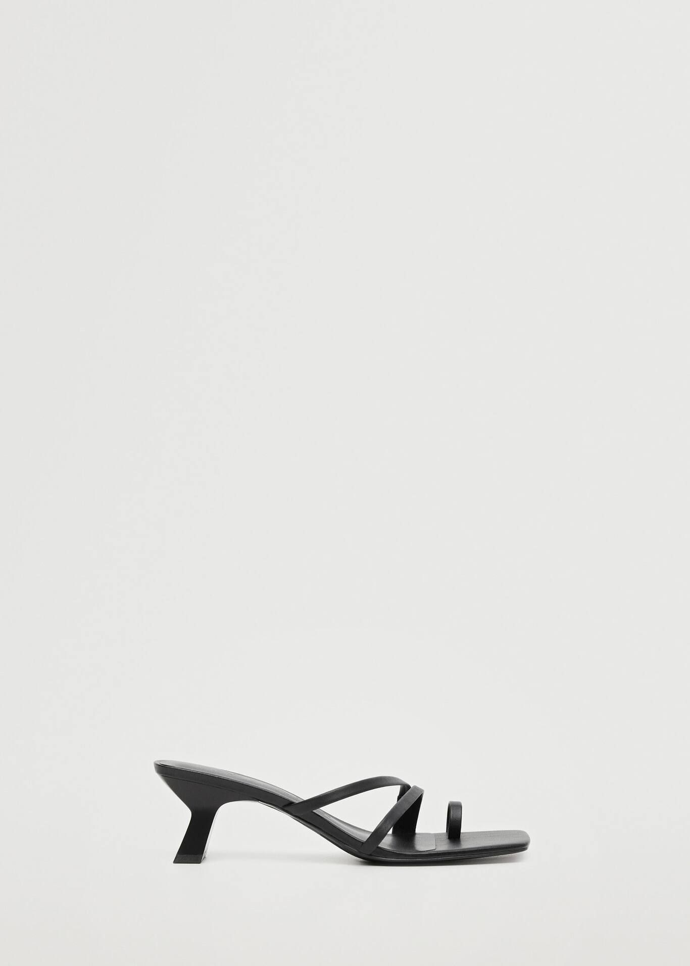 Straps heel leather sandals | MANGO (US)