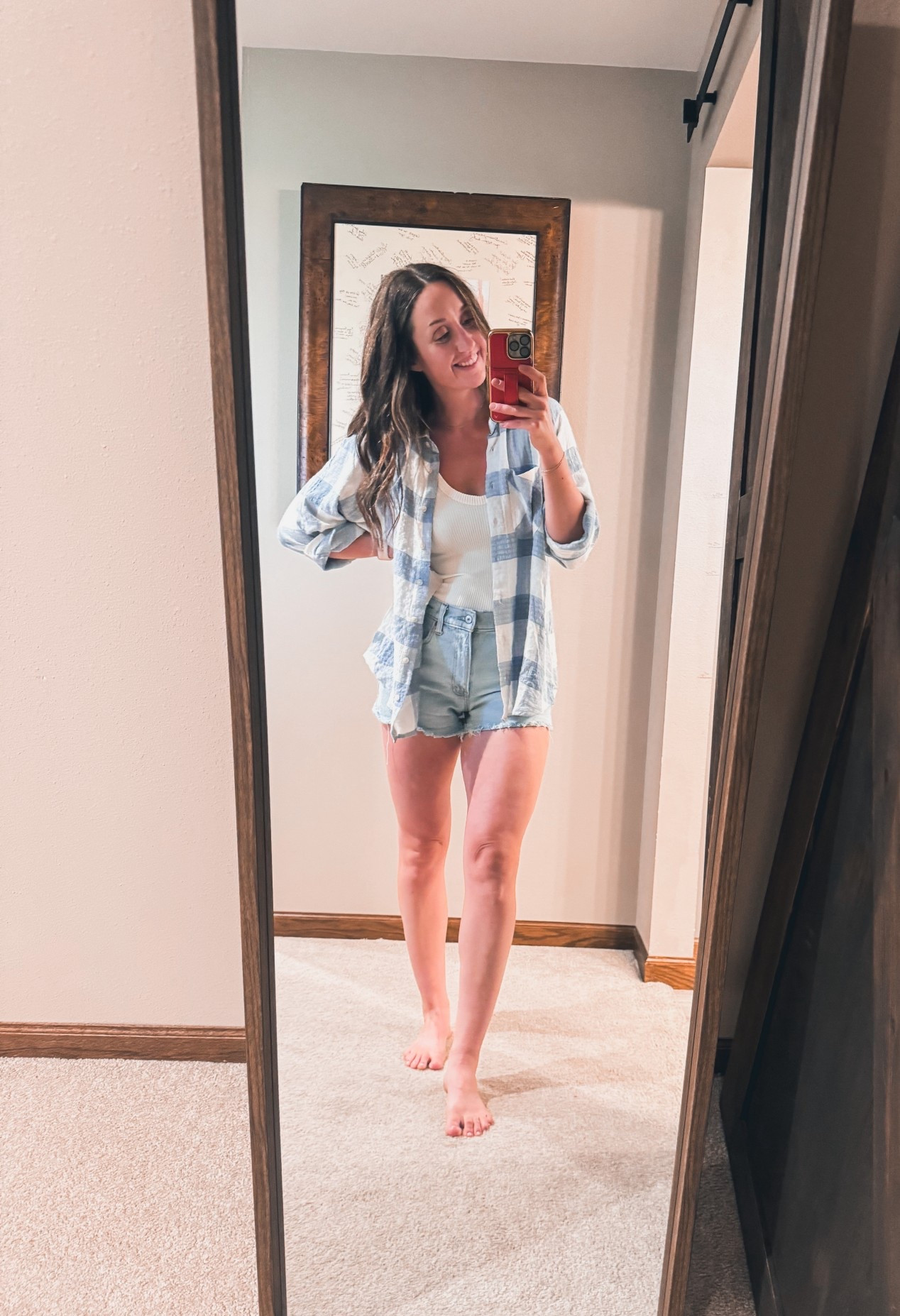 The cutest button down - soft, flowy, and beautiful color.