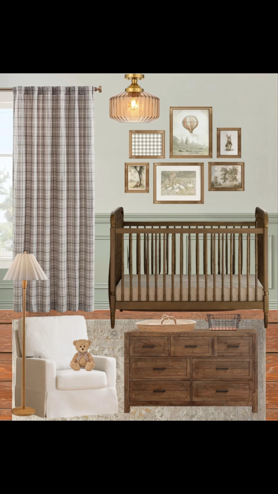 This nursery came together with so much warmth and softness 🧸

I really wanted this space to feel cozy, timeless, and collected rather than overly themed, so I focused on layering warm wood tones, soft neutral textures, vintage-inspired pieces, and calming details that make the room feel inviting and lived-in.

I think the best nurseries are the ones that feel beautiful but still comfortable and functional for everyday life, and this one has such a calm cozy feel to it.

I linked everything here (or similar finds) if you’re wanting to recreate this warm and collected nursery look in your own home 🤍
