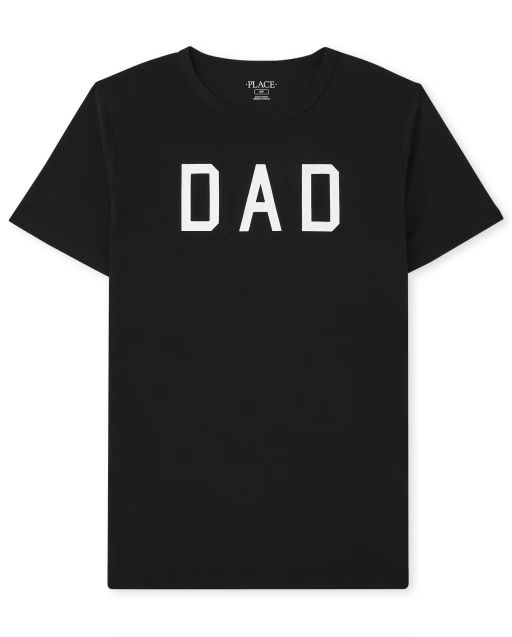 Mens Matching Family Short Sleeve Dad Graphic Tee | The Children's Place  - BLACK | The Children's Place