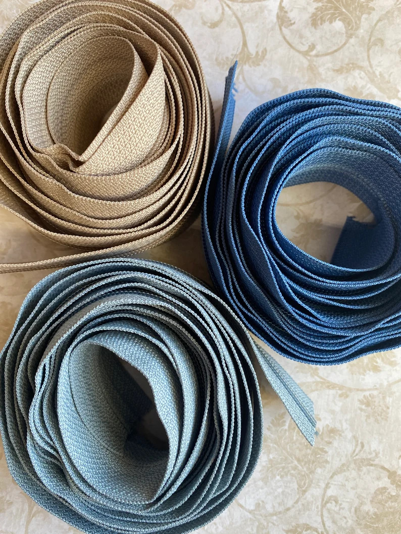 Zippers by the Yard, 3 Yds of Zipper & 8 Pulls, 3 Colors YKK Zippers by Pam Damour Decorating Div... | Etsy (US)
