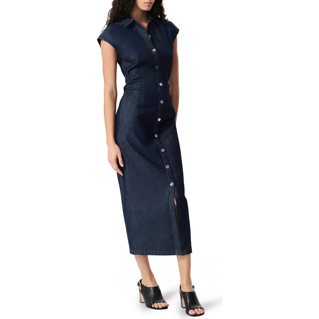 rag & bone Airflex Leah Cotton Blend Denim Shirtdress in Rinse at Nordstrom Rack, Size 10 | Nordstrom Rack